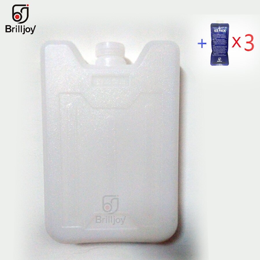 HDPE Ice water filled box 600ml Absorbent polymer resin box Plane type Ice box for Lunch bags and cooler bags large capacity: White