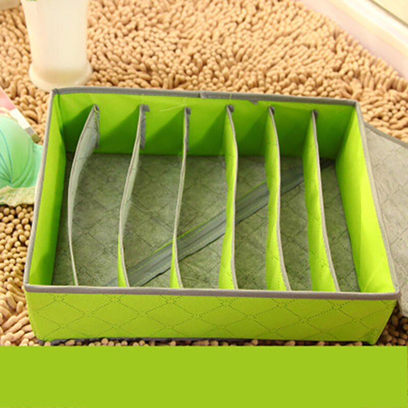 Organizer na skarpetki z wieloma kratkami, pudełko robić przechowywania bielizny, szuflady na biustonosze, przegrody, organizery robić szafy z włókniny, strąk ubrania: 7 siatki zielone