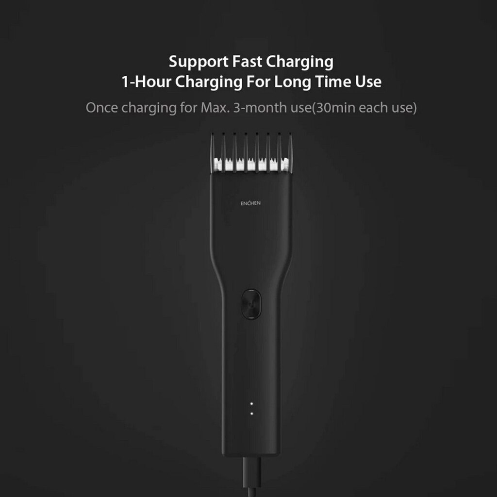 Enchen Men's Electric Hair Clipper Trimmer USB Ceramic Hair Cutter Fast Charging Hair Adult Baby Clippers for Men