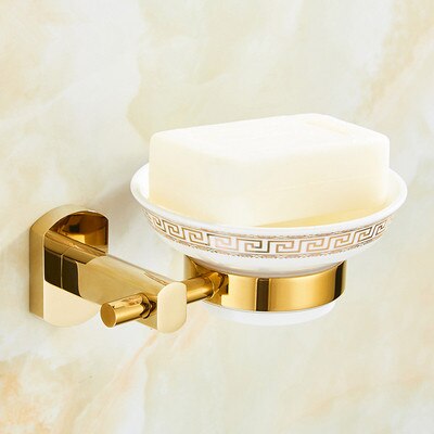 Bathroom Accessories Set Brass Gold Towel Rack Toilet Brush Holder Corner Shelf Paper Holder Soap Dish Hooks Bath Hardware Sets: soap dish