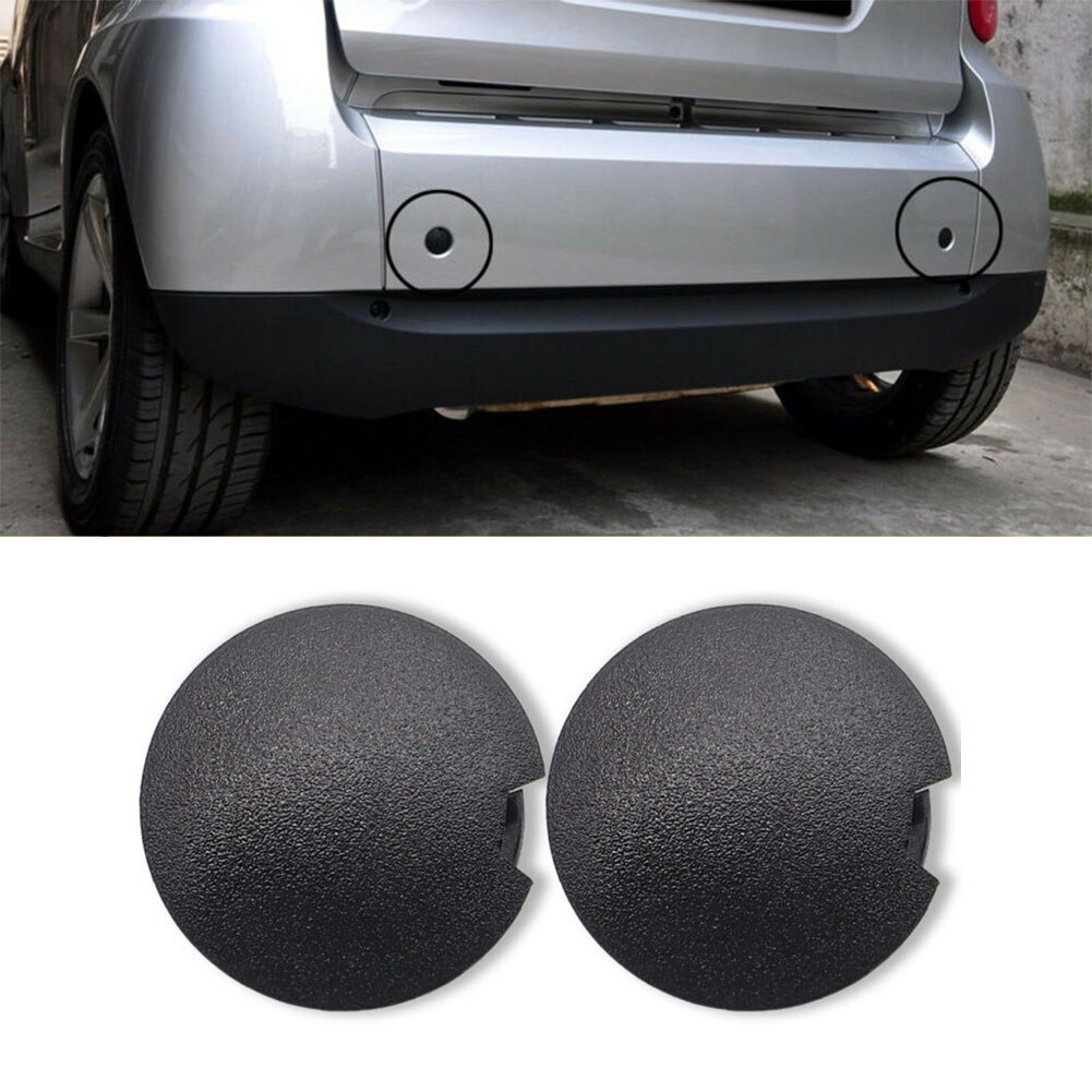 Tapa de remolque para parachoques trasero de coche, accesorio negro de 2 piezas, reemplazo directo para Smart Fortwo A4518850122