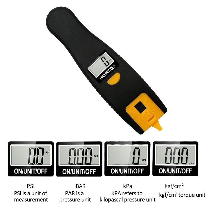 Digital LCD Tire Pressure Gauge Monitor Tread Detection Backlight Tyre Air Meter Truck Motorcycle Bike Car Auto PSI Manometer