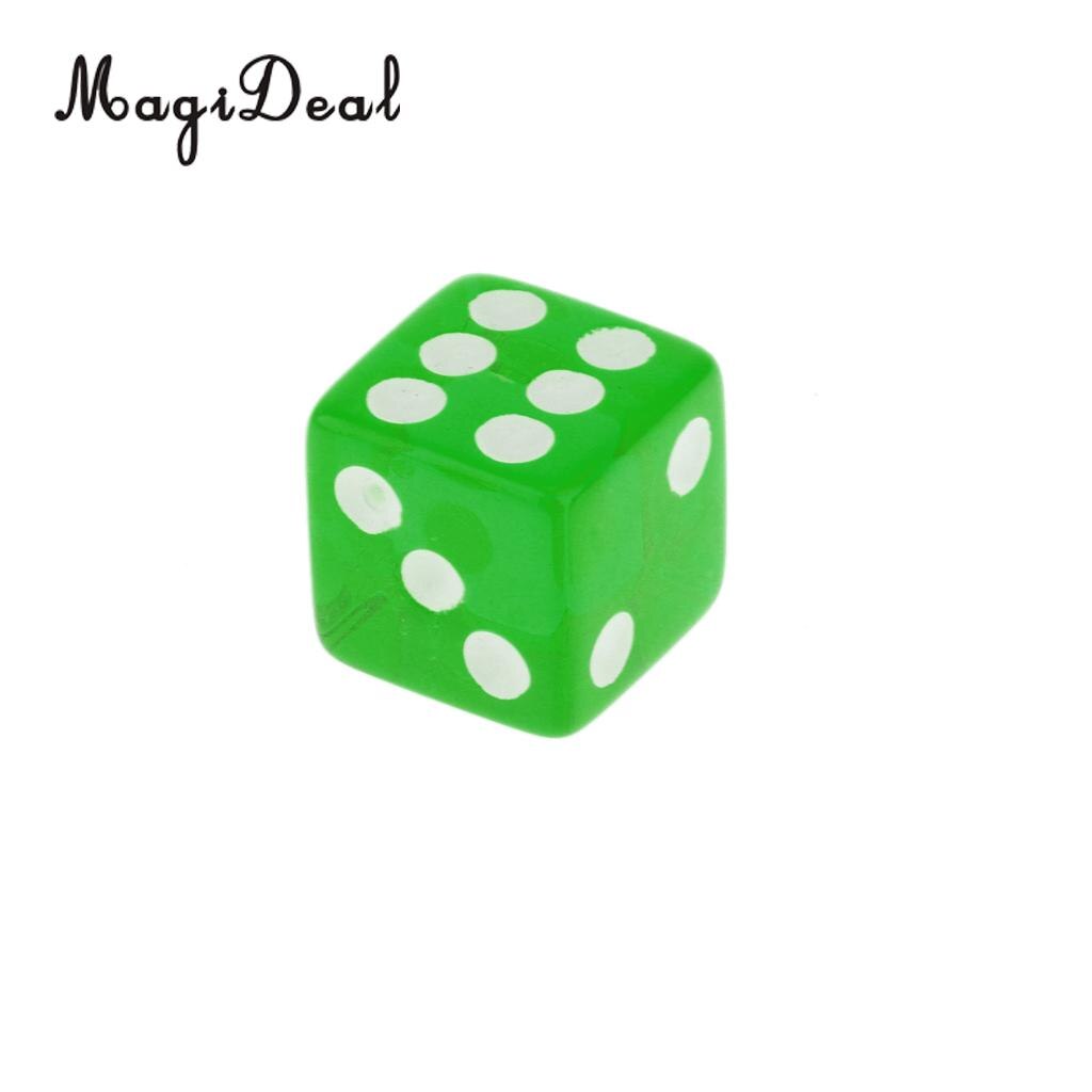 Magideal 100 X Translucent 16Mm Zes Zijdig Spot Dice Rpg Games Voor Grappige Partij Club Dobbelstenen Sport game 5 Kleuren Kiezen