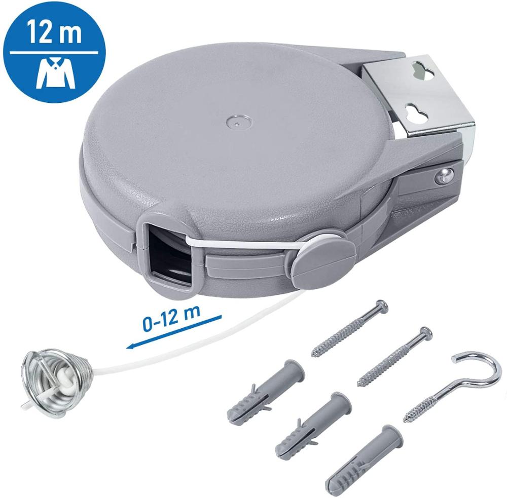 Retractable Reel Washing Line 12 m of Drying Space