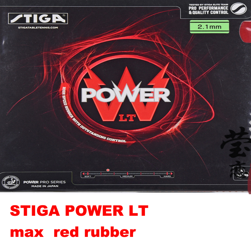 Originele Stiga POWER LT puistjes in tafeltennis rubber met zachte spons voor tafeltennis rackets racket sport pingpong rubbers: power LT max red