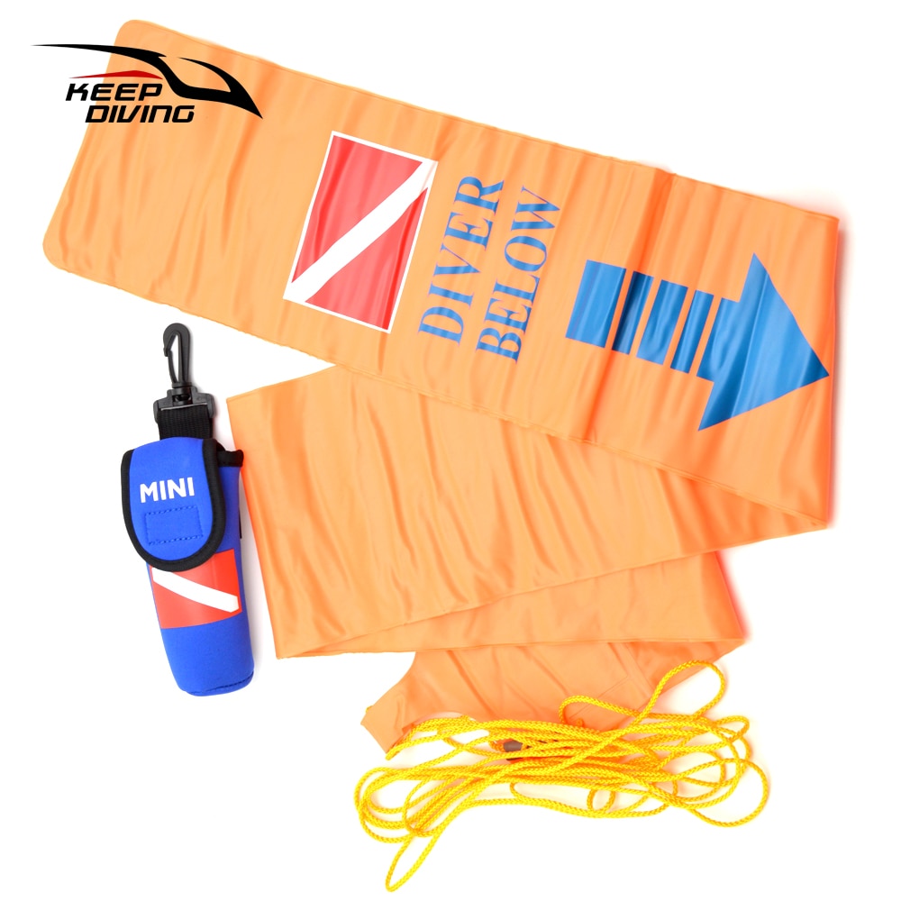 1.4M Mini Pvc Duiken Signaal Buis Opvouwbare Opblaasbare Veiligheid Worst Oppervlak Boei (Smb) Diver Hieronder