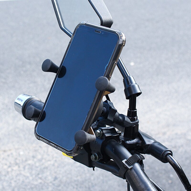 Waterproof Mount Bracket Motorcycle Phone Holder USB Charger Bike Mobile Motocross USB Charger Mobile Moto Phone Holder Stand