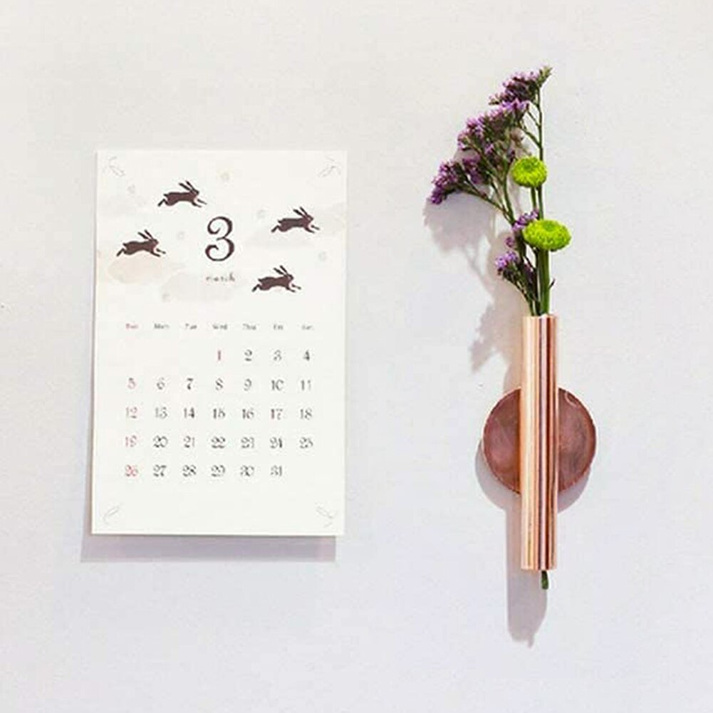 1Pc Nordic Stijl Metalen Muur Bloem Buis Vaas Creatieve Muur Bloem Apparaat Non Geperforeerde Woonkamer Wanddecoratie Hanger