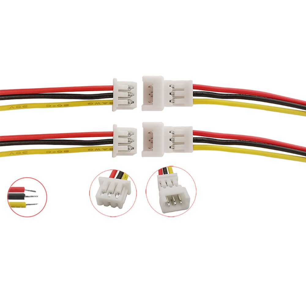Micro JST 1.25mm Pitch Male Female Wire Connector 1.25mm 2P 3P 4P 5P 6Pin JST Plug Jack Terminal Cable Connectors Length 15CM