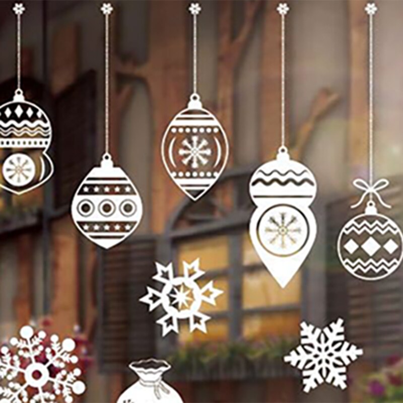 Christmas Decorations Christmas window stickers White Window stickers window dressing without trace window stickers