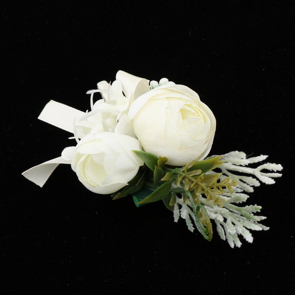 Boutonnière à trous de boutons, décoration pour costume de bal de mariage, fleur Rose du meilleur marié