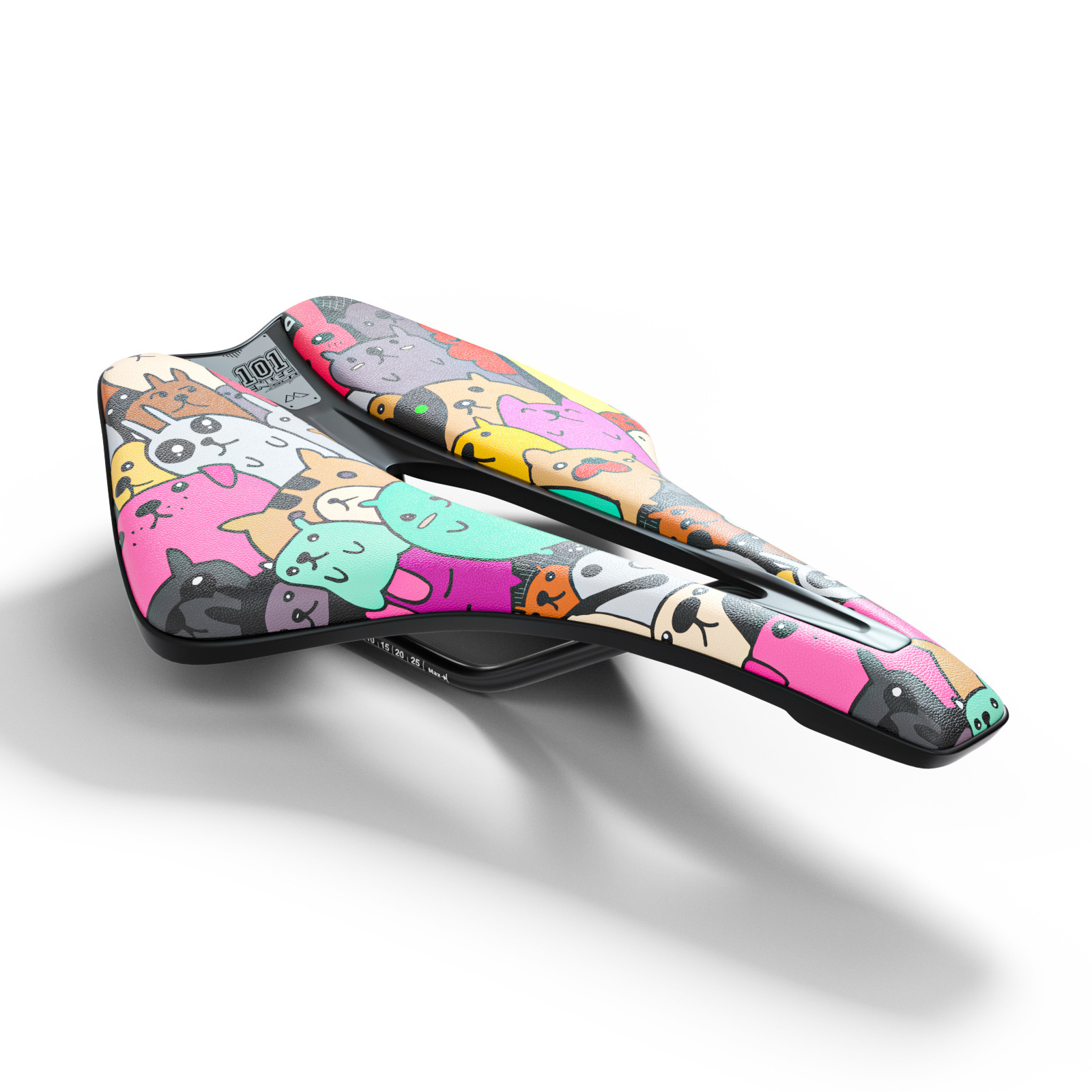 Kleurrijke Patroon Gel Extra Zachte Fiets Mtb Zadel Kussen Fiets Hollow Zadel Road Mountainbike Zetel Fiets Accessoires: color 8