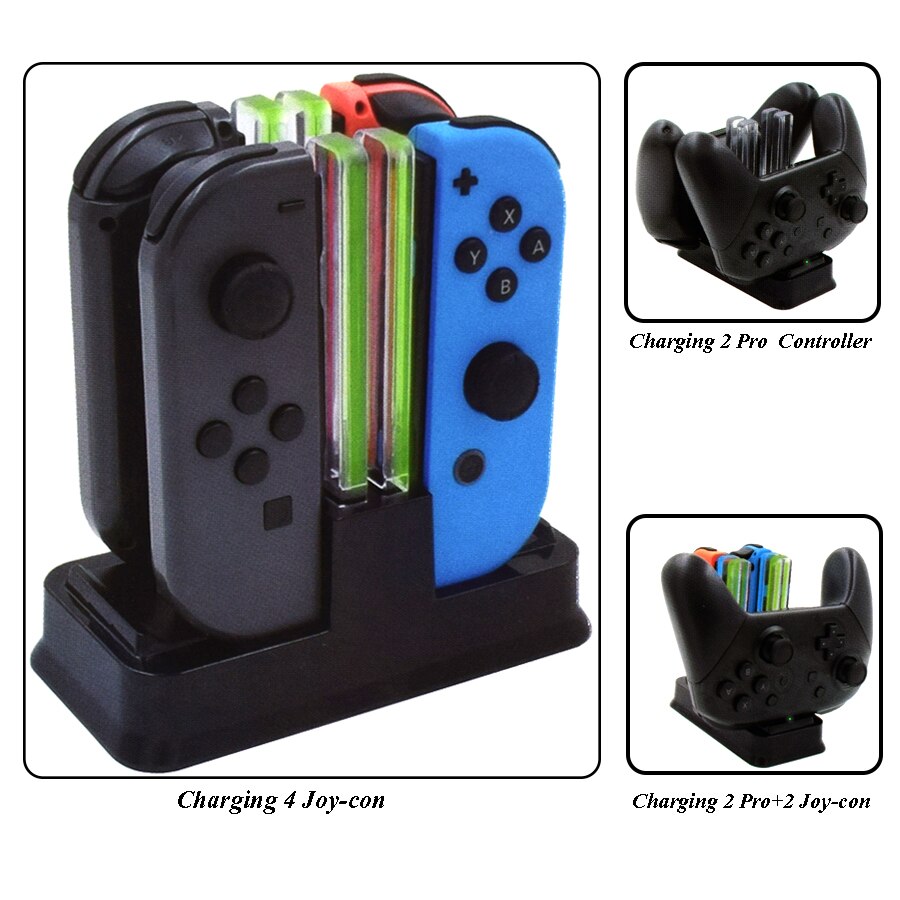 Charger For Nintendo Switch Charging Dock Multi-function Charging Dock Station With LED For NS Switch Gamepad Joy Pad