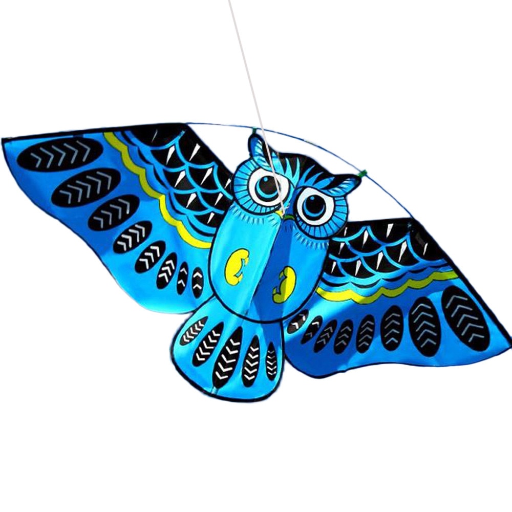 Cometa del buho 3D para niños y adultos, cometas de juguete, juego de actividades al aire libre, divertido, con cola, juguetes voladores para cometas infantiles