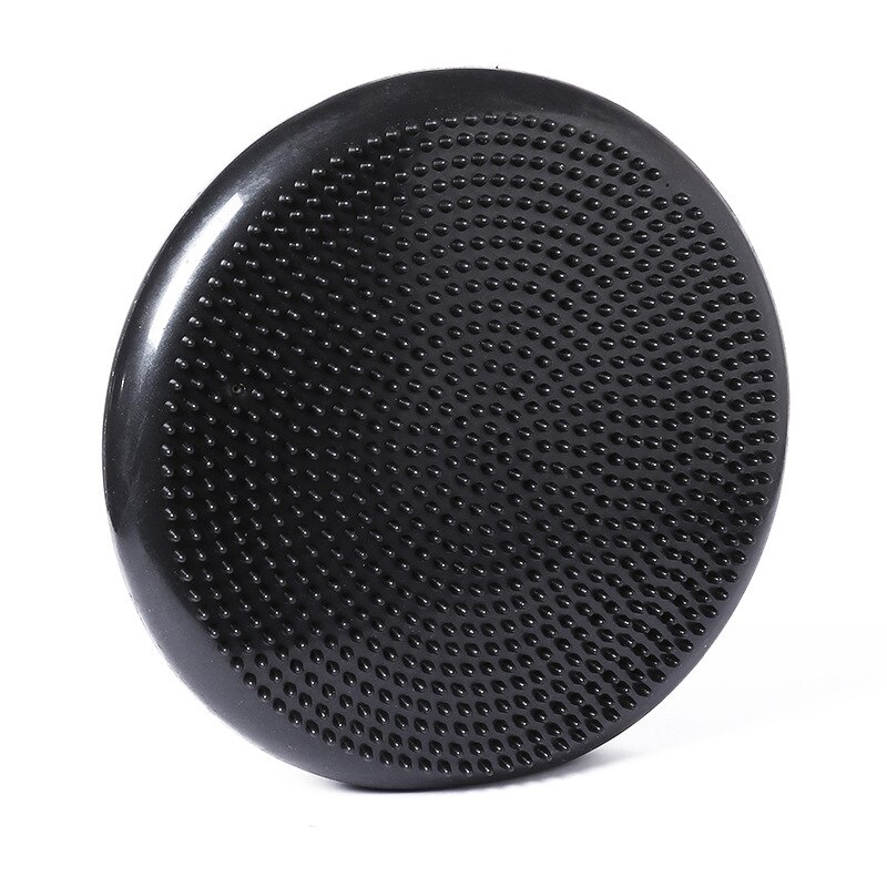33 cm PVC Balans Yoga Disc Wobble Stabiliteit Balans Kussen Mat Opblaasbare Voet Massage Mat Bal Fitness Oefening Training bal: Black
