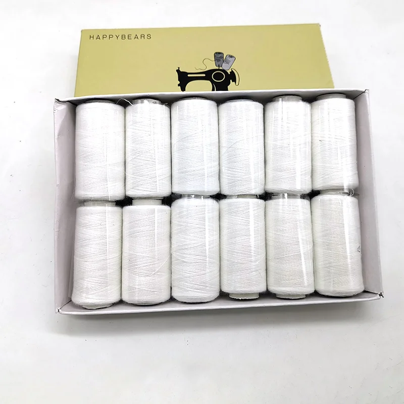 12Pcs Sewing Threads Kits Polyester Threads 380Yards Per Spools Embroidery Threads Bobbin Thread for DIY Crafts Sewing Machine