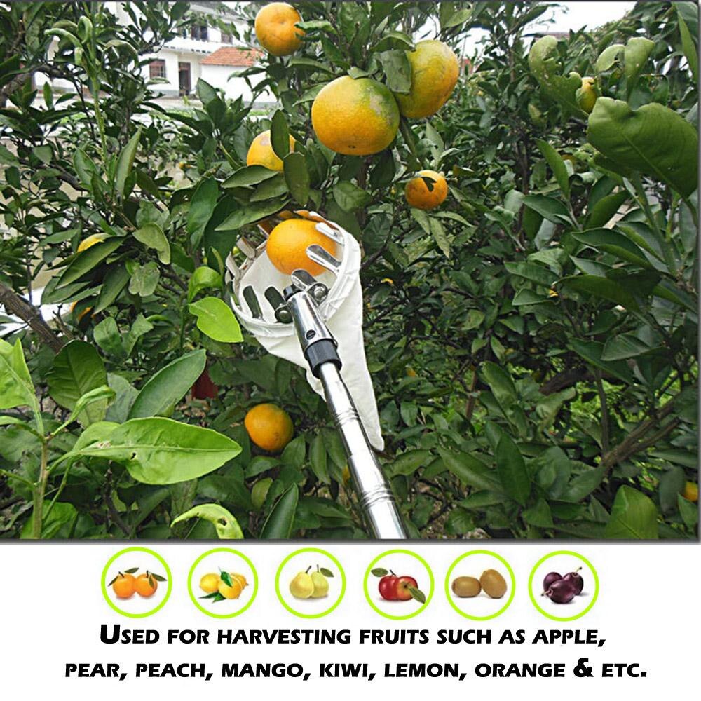 1PC Outdoor Metal Fruit Picker Tool Convenient Fabric Orchard Apple Orange Peach Pear Practical Garden Picking Tool Bag