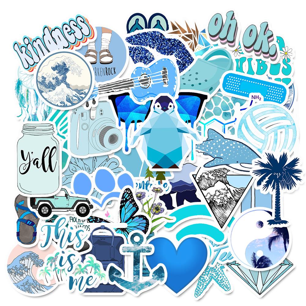 11 style VSCO Vinyl Stickers Waterproof,Aesthetic,Trendy -VSCO Girl Essential Stuff for Water Bottles Stickers Suitable: AZ085-50pcs