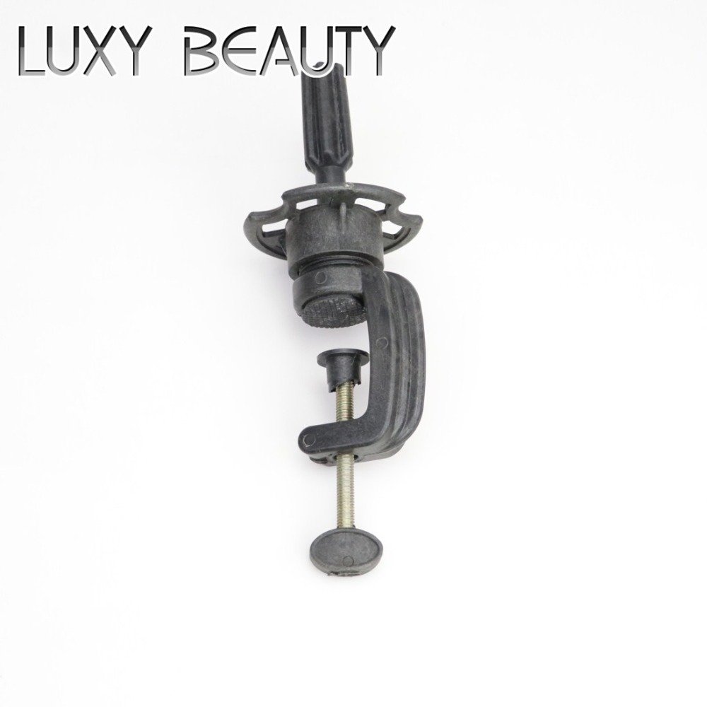 Soporte para pelucas de pelo , cabeza de Maniquí de entrenamiento, entrenamiento de peluca ajustable con aparatos de estilismo, soporte de utilidad negro