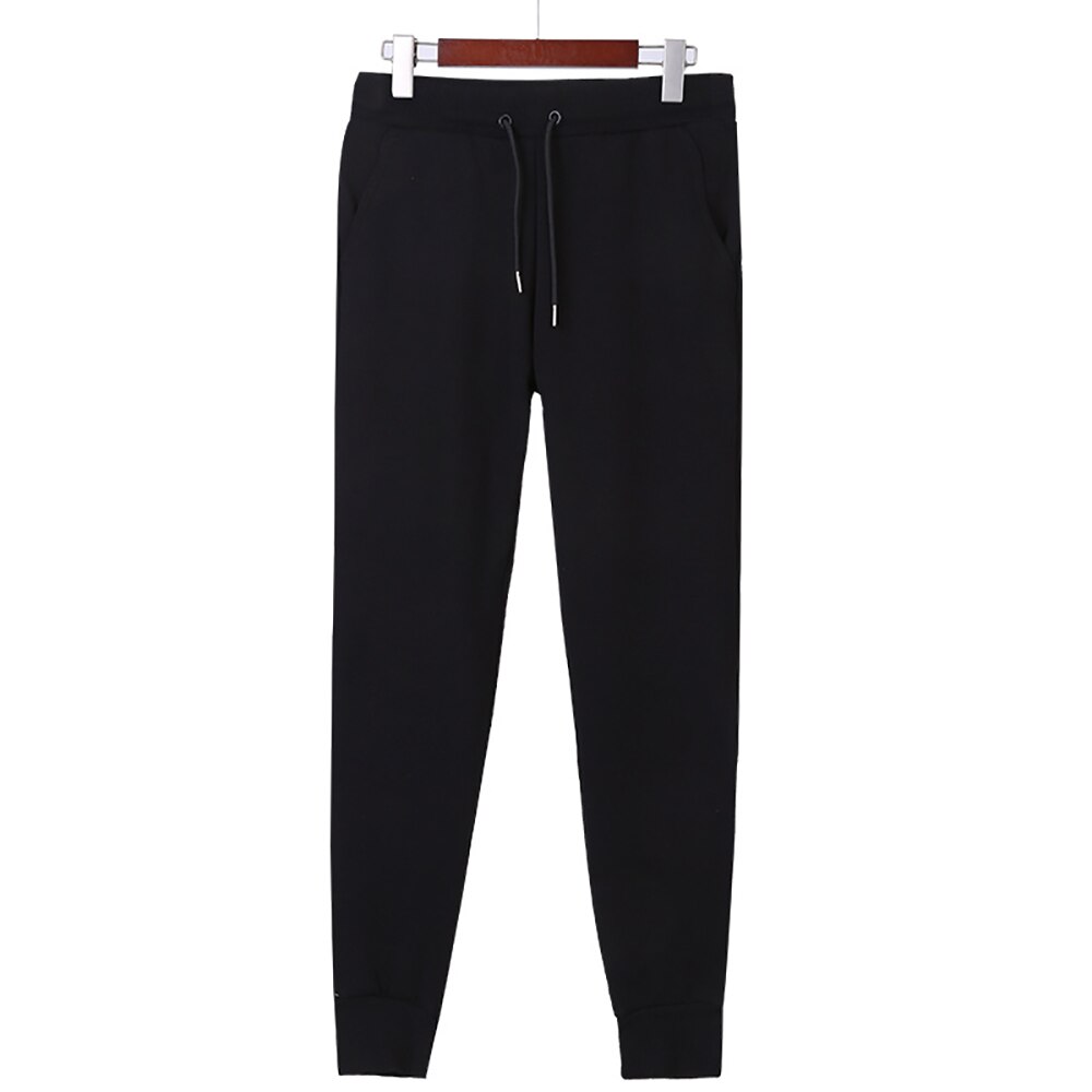 Paksu fleece collegehousut miesten housut miesten kevät talvi collegehousut isot plus koko 4xl 5xl lenkkerit streetwear housut mies: Aasialainen 5xl(100-115kg) / Miehet mustat housut