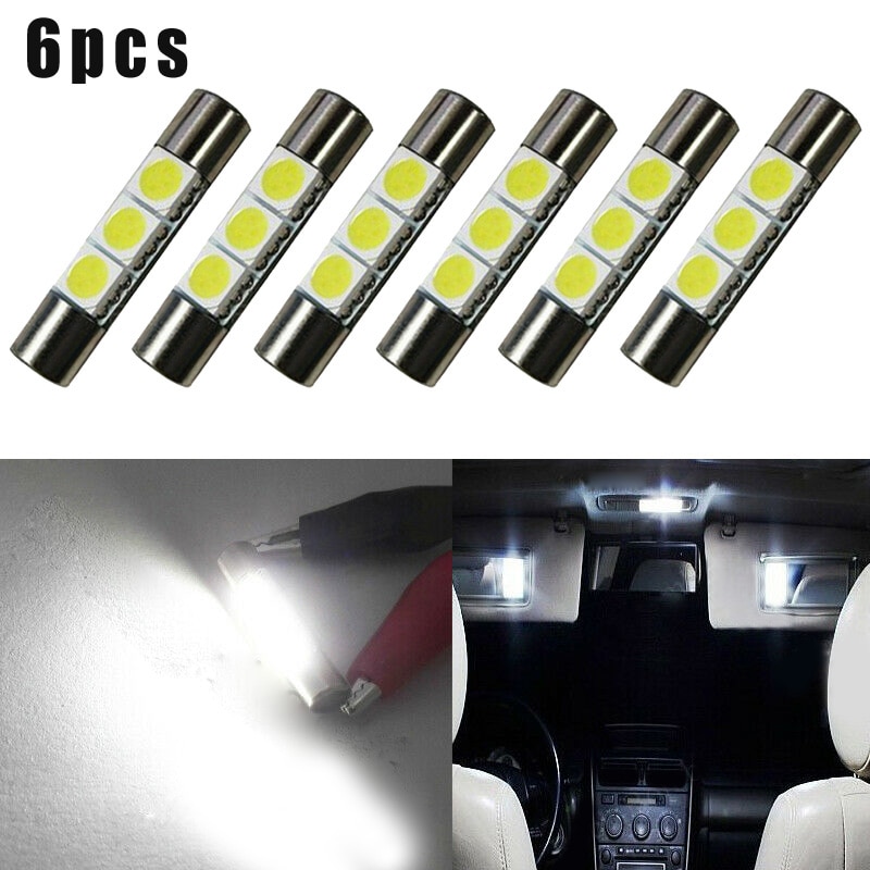Replacement LED Lights Parts White 5050 3-SMD 5500-6000K Sun Visor Super bright Set
