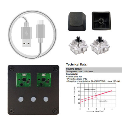 Amusing Keypad Pro OSu Muse Dash Mini multimedia hotkey/audio game Keypad touch pad: black shell-black