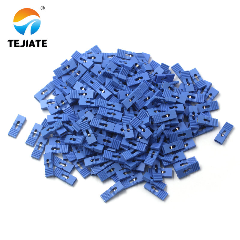 Capuchon de cavalier, 100 pièces, capuchon de court-circuit, espacement 2.54mm, noir, jaune, bleu, rouge, bloc de court-circuit, capuchon de connecteur à broche, capuchon à longue poignée: Rouge