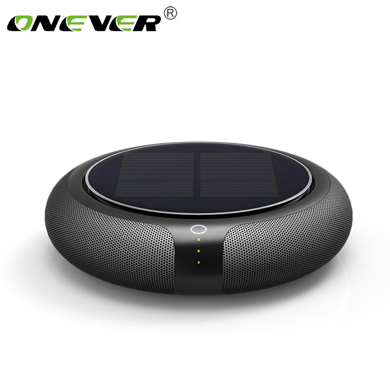 Onever Solar Car Air Purifier Anion Solar Power Filter Cleaner Purify No Noise 99% Antibacterial Rate Modes Dual Vehicle Home: Black