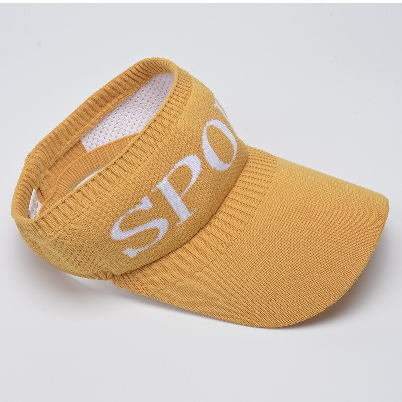 Women's summer hat spring summer hat outdoor baseball cap sports beach hat letter breathable lengthened eaves knitted sun hat: 005