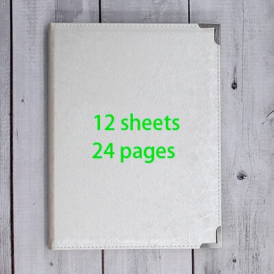 Beauty Salon Price List Folder Display Menu Book PU Leather Material: 12 sheets white