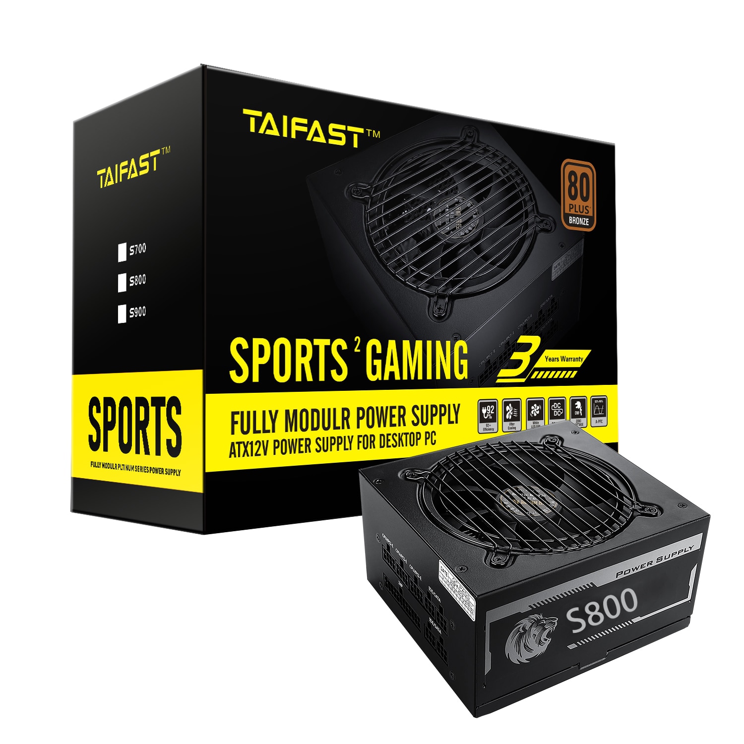 Taifast atx power supply 600 fonte 600w pico psu mining rig for pc gaming power supplies computer accessories 80 plus super mini