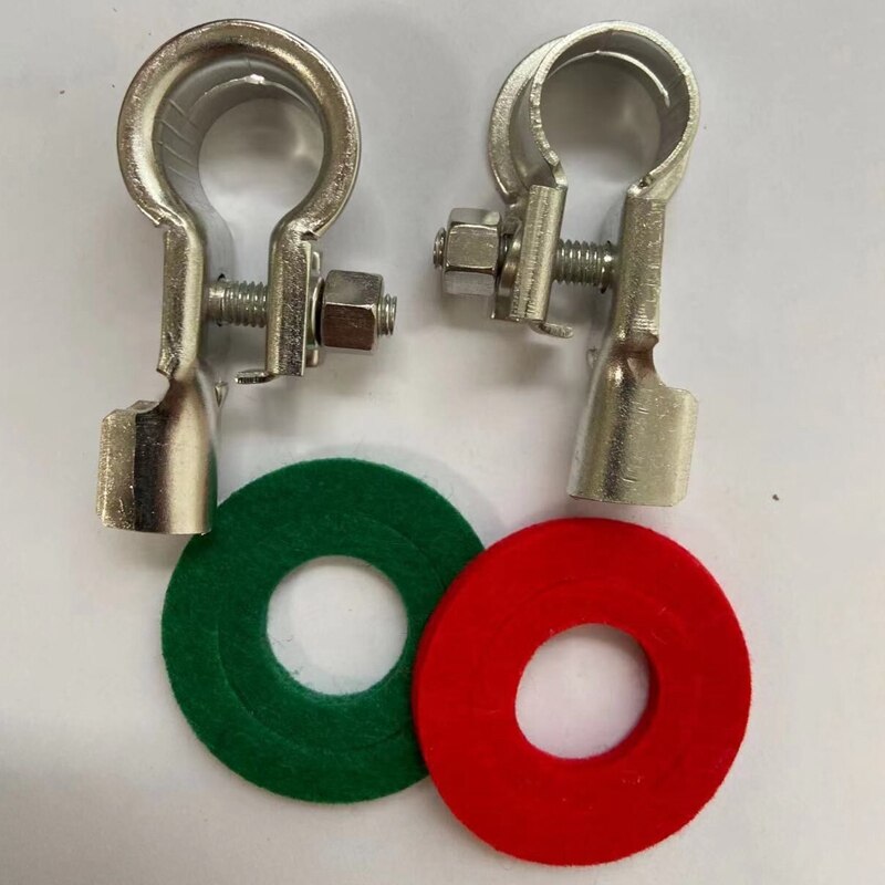 1 Pair Battery Terminals Connectors Clamps Copper Battery Terminal Kit with Battery Corrosion Terminal Protectors 17mm
