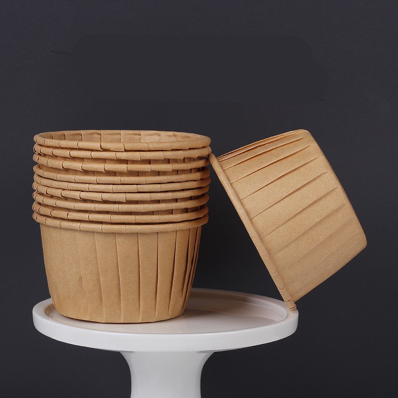 Mini Muffins Cup Paper Cupcake Wrappers Baking Cups Cases Muffin Boxes Cake Cup DIY Cake Tools Kitchen Baking Supplies: Clear / Letter