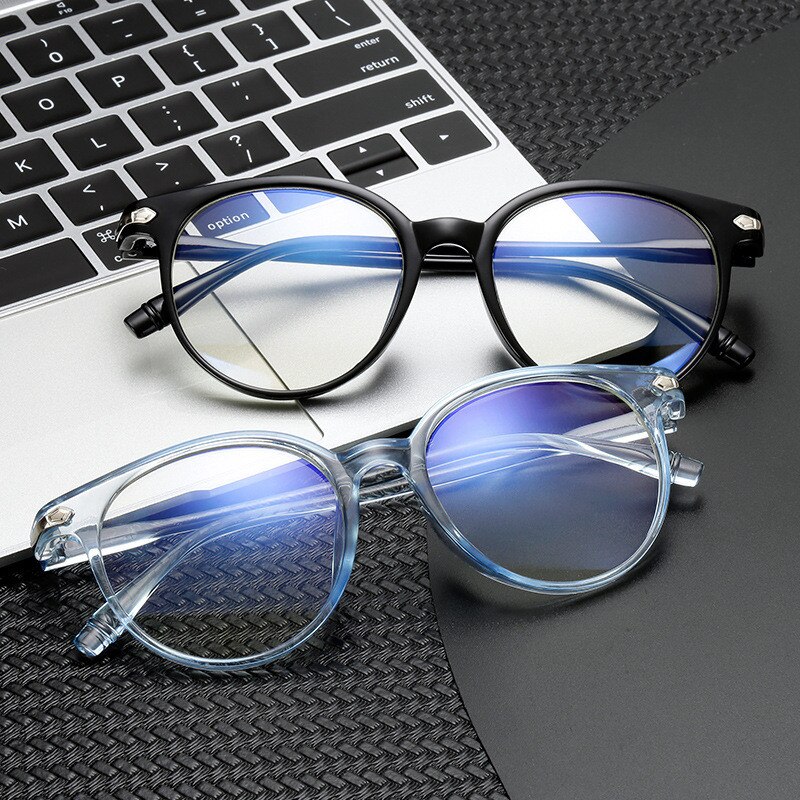 Elbru Vintage Blue Light Blocking Glasses Frame Women Men Anti Blue Light Computer Glasses Blue-ray Spectacle Eyeglasses Frame