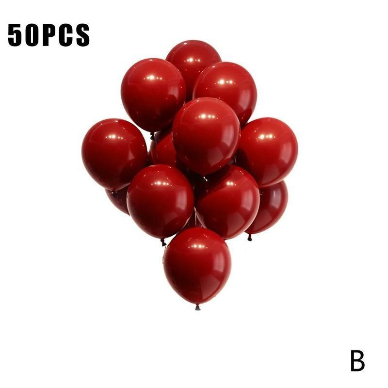 10/50 Uds. Globos dobles de látex de 10 pulgadas decoración de Globos para bodas Globos con forma de corazón suministro de Metal de cumpleaños Bab S8G9: B