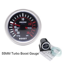 2 Inches 55Mm Turbo Boost Gauge Wit Licht Auto IN-HG Psi Meter Met Instrument Stand Voor Voertuigen