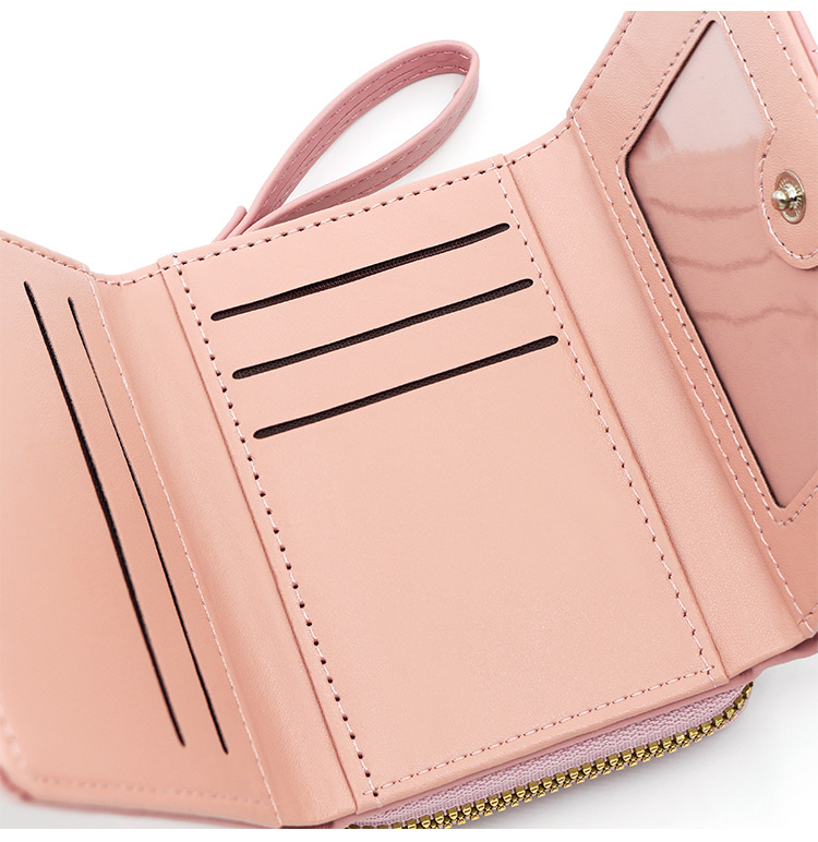 Portfele dla kobiet Kawaii Cute Wallet Luxury Designer Lady Wallet Pink Purse Womens Wallet Small Women Leather Wallet Coin Purse