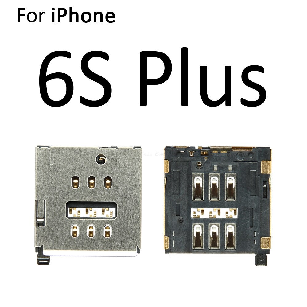 Sim-kort fack kortplats hållare läsare del för iphone 5 5s se 5c 6 6s 7 8 plus fack kortplats uttag: För iphone 6s plus
