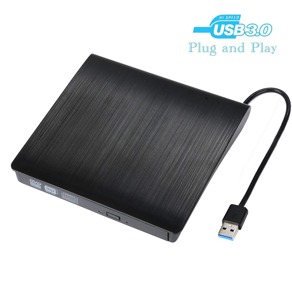 USB 3.0 External DVD Drive Ultra-Slim CD/DVD-RW DVD/CD Rom Rewriter Burner Writer High Speed Data Transfer for Laptop Desktops