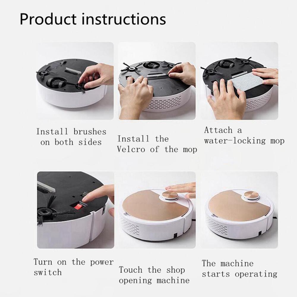 Hotel Multifunctional Robot Vacuum Cleaner 3-In-1 Auto Rechargeable Smart Sweeping Robot Dry Wet Sweeping Vacuum Cleaner Home