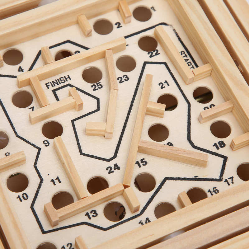 Vaskbar til ældre handicappet træ labyrint legetøj balancer bord bord labyrint spil forhindrer demens for ældre bleer voksen