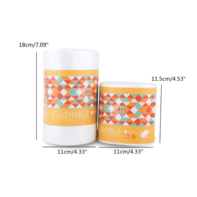 1 Roll Disposable Flushable Bamboo Baby Diaper Nappy Liner Biodegradable Bamboo Liner Cloth Baby Changing Mats Pads