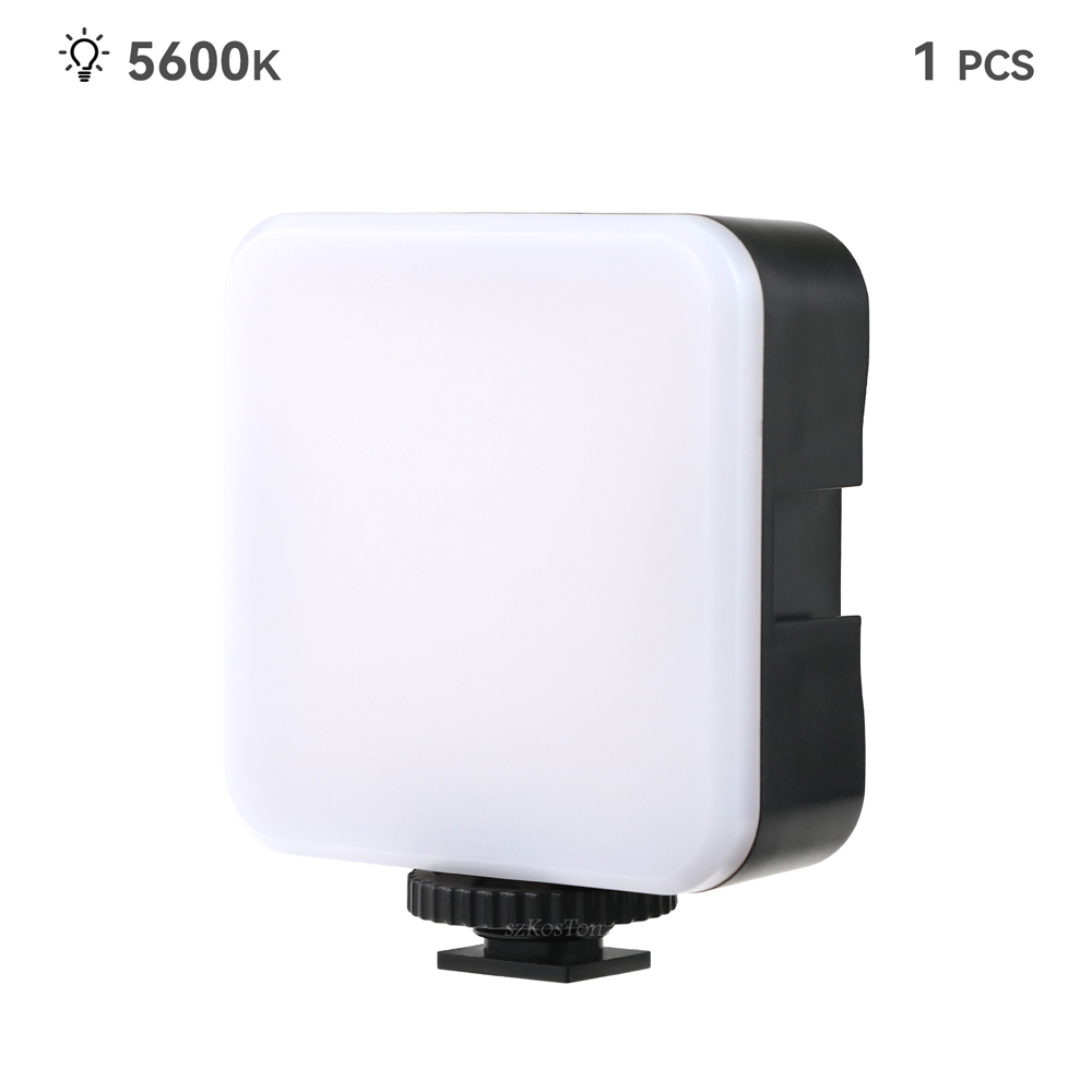 5600K LED Video Light 800LM For Phone Camera Tripod Fill Lamps With Cold Shoe Mini Panel Lamp Vlog Selfie Photography Lighting: Option 1