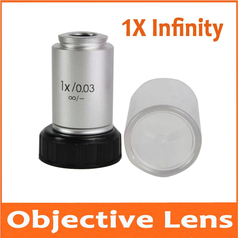 1X 195 Infinity Achromatic Stereo Microscope Objective lens with RMS Thread 20.2mmm 50-60mm for Lab Student Microscope Parts
