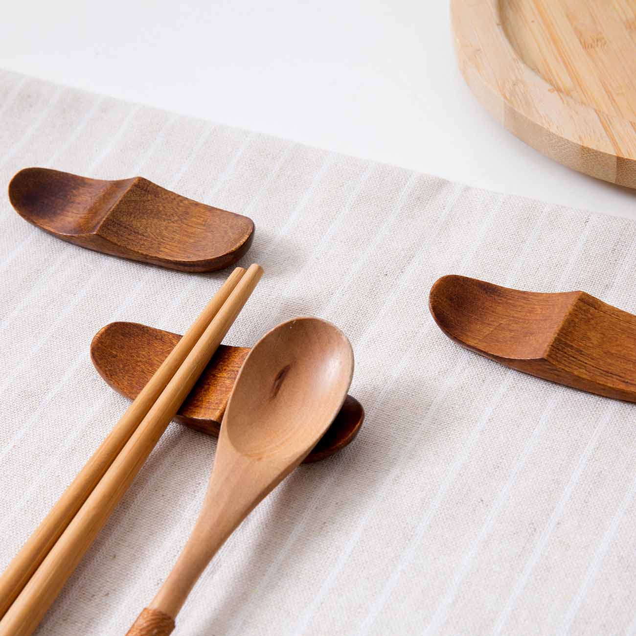Otherhouse japansk stil trä ätpinne hållare sked gaffel hållare stativ pinnar rack kudde kök ätpinne resten rack