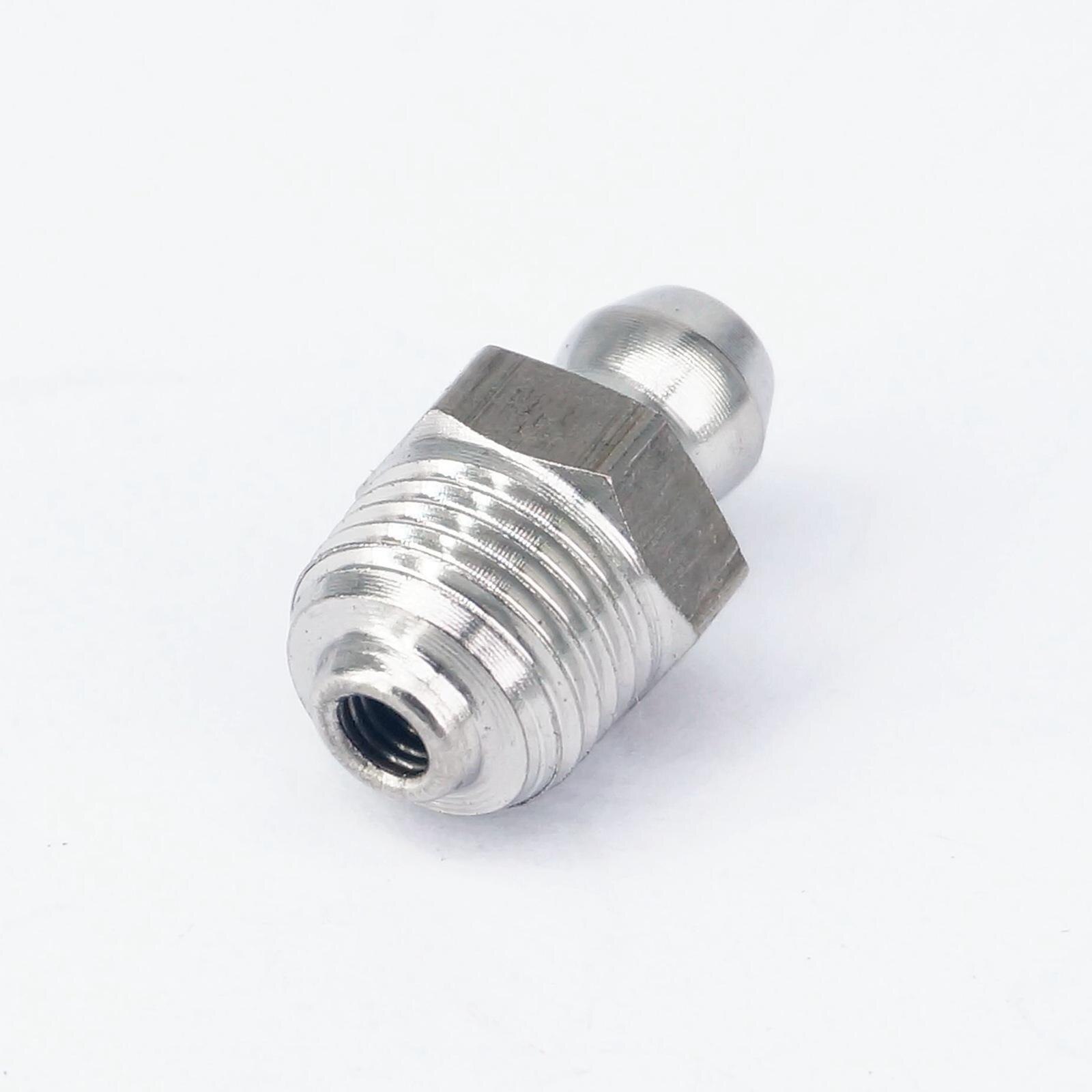 10pcs 1/8" BSPP/BSPT Male 304 Stainless Steel Grease Zerk Nipple Fitting For Grease