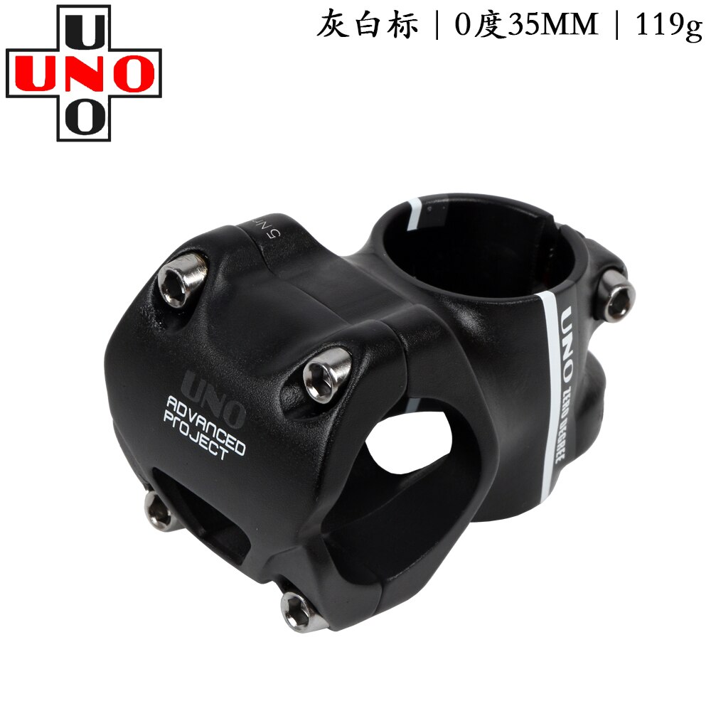 UNO Aluminium Legierung MTB Rennrad Lenker Vorbau 0 Grad 35/45mm Vorbau 31,8mm Ultraleicht kurz Stengel fahrrad Zubehör: 31.8X35mm 0 Weiß