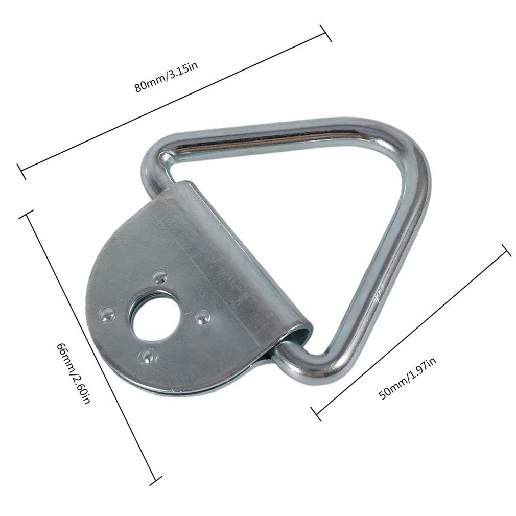 DONGKER Verzinkte D-ring Ankers – 4 Stuks, Roestvrij Staal 304, Met 16 Schroeven – Voor Vloermontage In Boot, Trailer En Vrachtwagen
