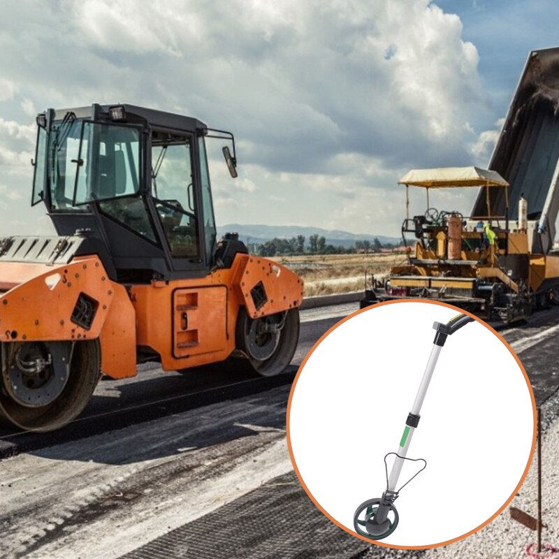 Digital Display Retractable Distance Measuring Wheel Rolling Ruler Black Long Distance Meter Measure Wheel Tape Measuring Tool