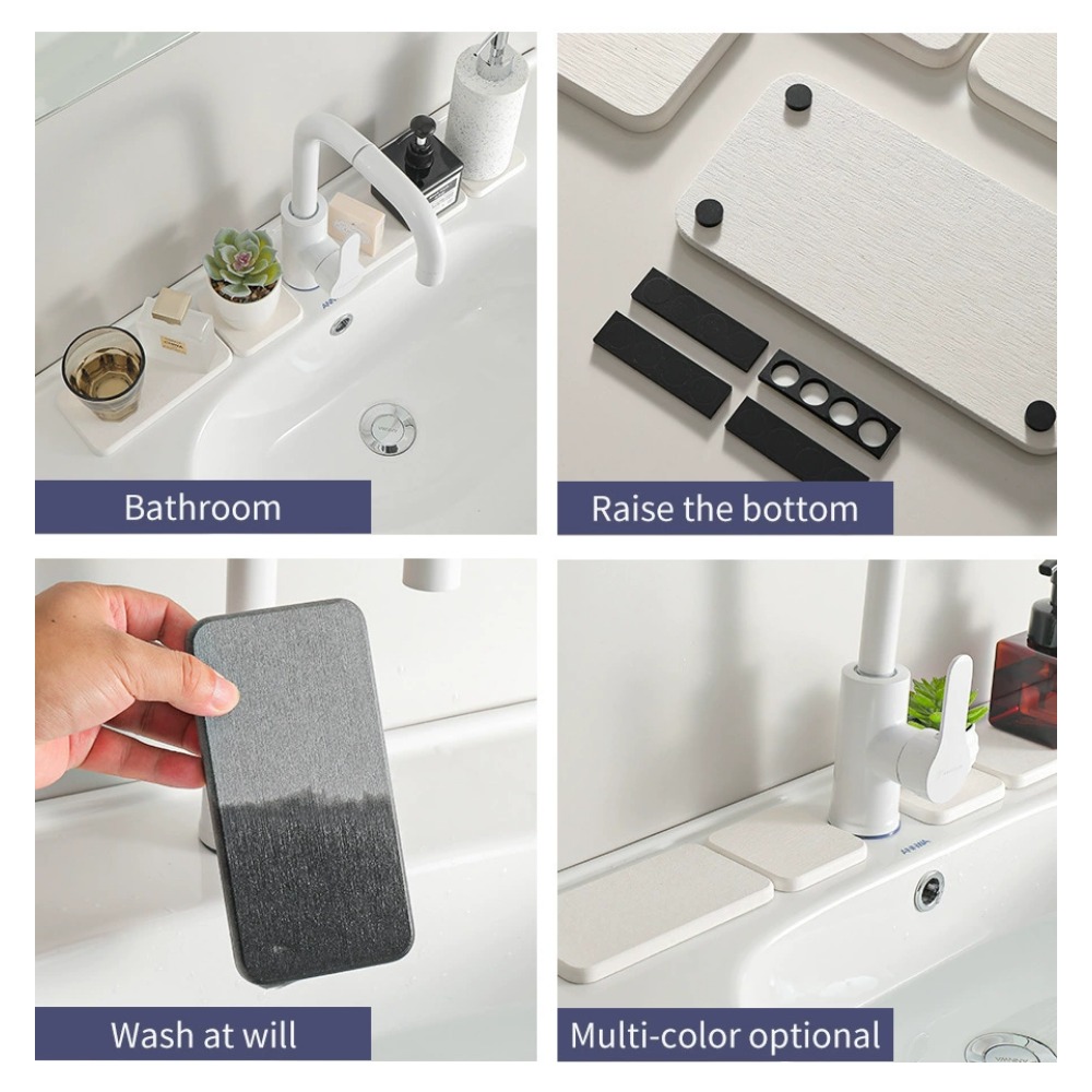 Soap Drying Mat Dish Diatomite Tray Pad Sink Holder Bathroom Kitchen Absorbent Cup Fast Mats Saver Organizer Pads Stone Water